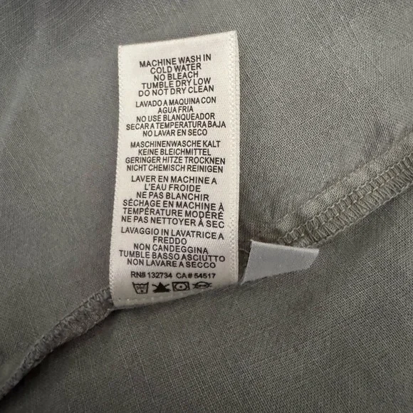 Anthropologie Cloth & Stone Relaxed Fit Shirt Dress Long Sleeves Lila Chambray M - Picture 9 of 10